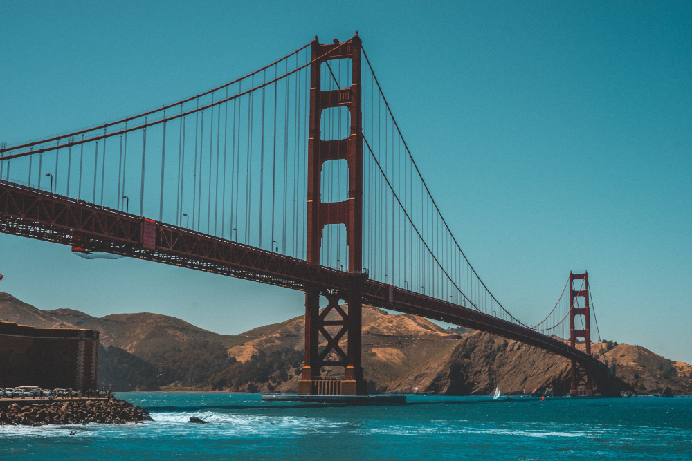 Ponte Golden Gate, em São Francisco, na Califórnia (Foto: Freepik)